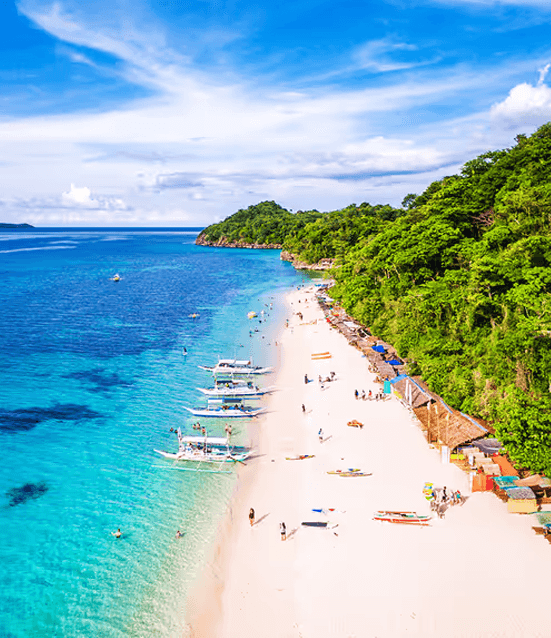 Boracay White Beach & Traditional Bangka Outrigger Boats