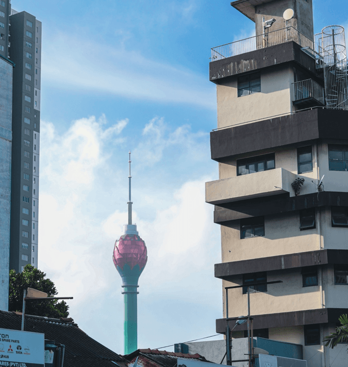 Lotus Tower Rising Above Urban Colombo